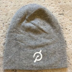 Peloton Unisex Gray Cashmere and Wool Blend Beanie Hat - New